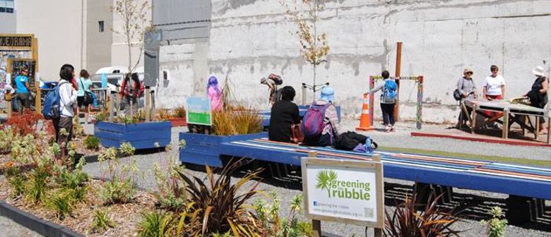 zdjęcie tymczasowego zagospodarowania skweru